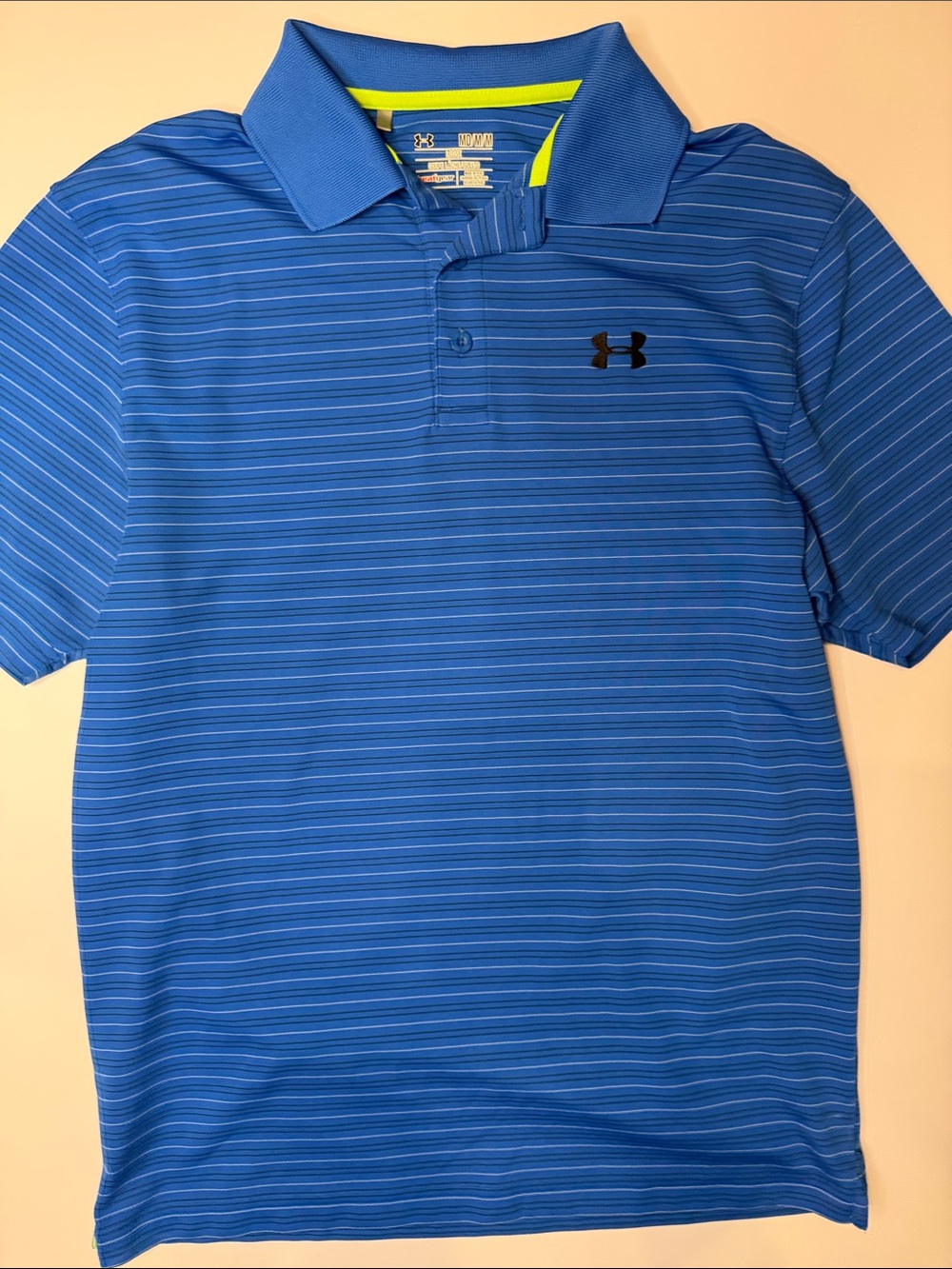 Under Armour Men’s Royal Blue Striped Performance Polo